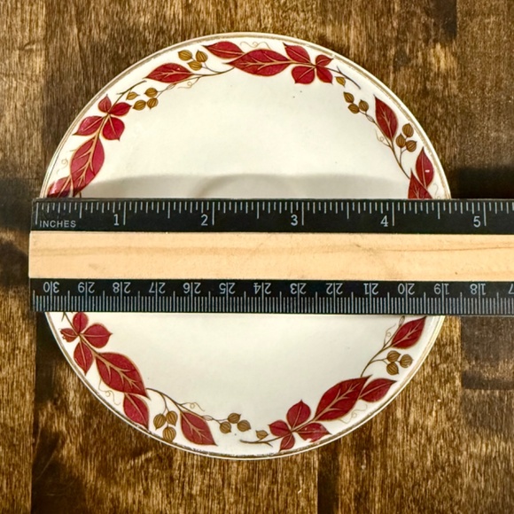 Maddock Teacup Saucer, Ultra Vitrified, Made in England, Leaf Gold Rim - Picture 4 of 5